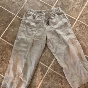 Eileen fisher cropped pants/capris PL NWOT linen